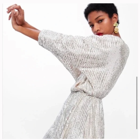 Beautiful sequin Zara mini dress - Picture 3 of 11